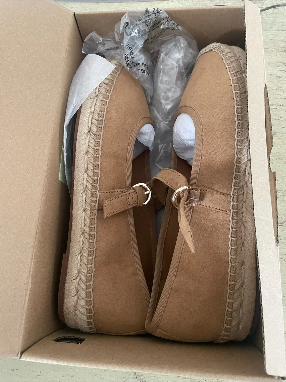 J. CREW FACTORY Faux-suede Mary Jane espadrilles Size 10 M NWD $158 CR270